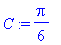 C := 1/6*Pi